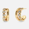 Edblad korvakorut Grace Hoops L, Gold pleated