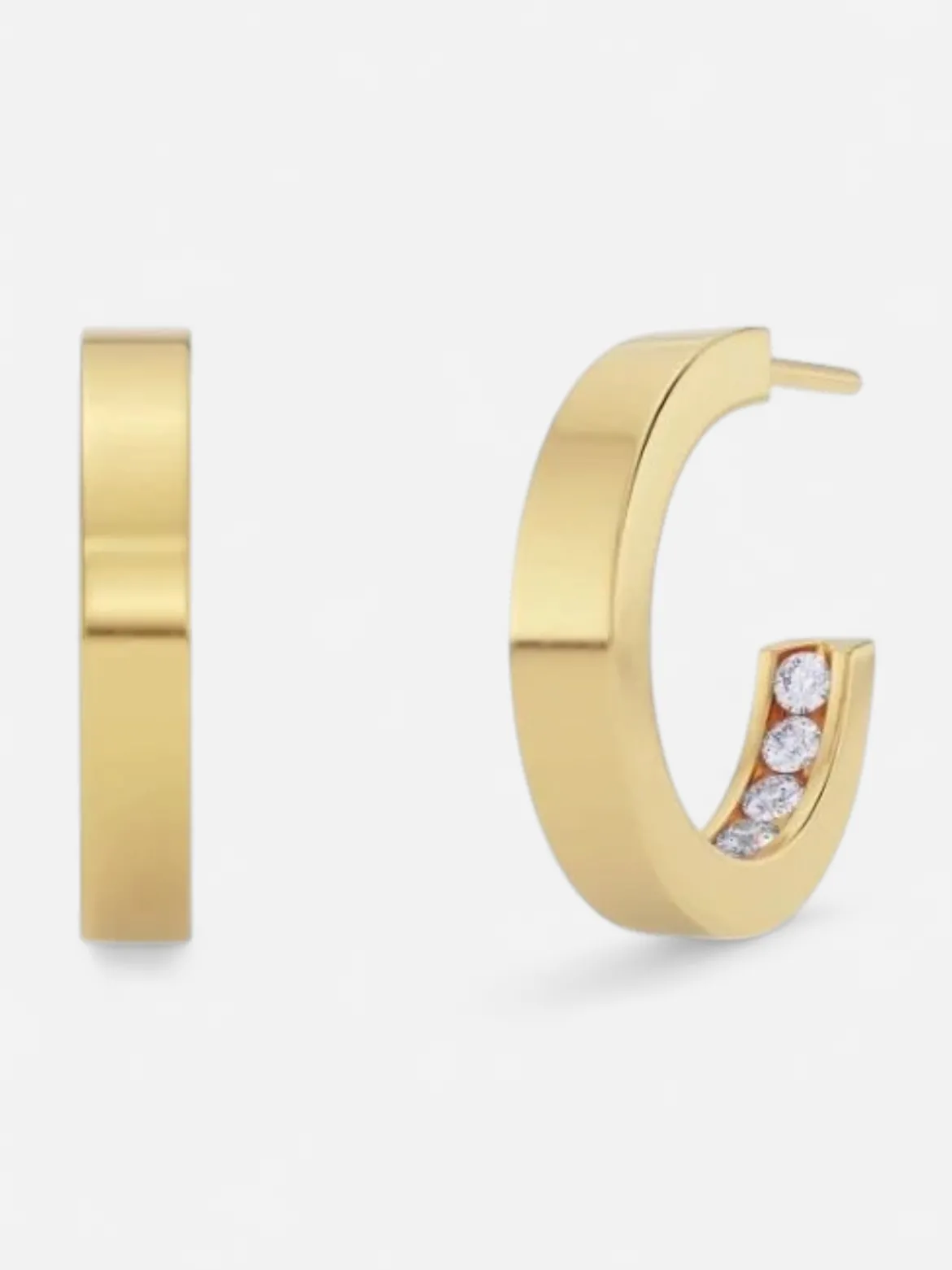 Edblad korvakorut Monaco Earrings Mini Gold, Gold pleated