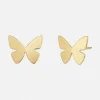 Edblad korvakorut Papillon Studs Gold, Gold pleated