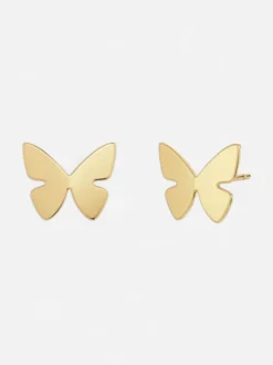 Edblad korvakorut Papillon Studs Gold, Gold pleated
