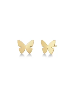 Edblad korvakorut Papillon Studs Gold, Gold pleated