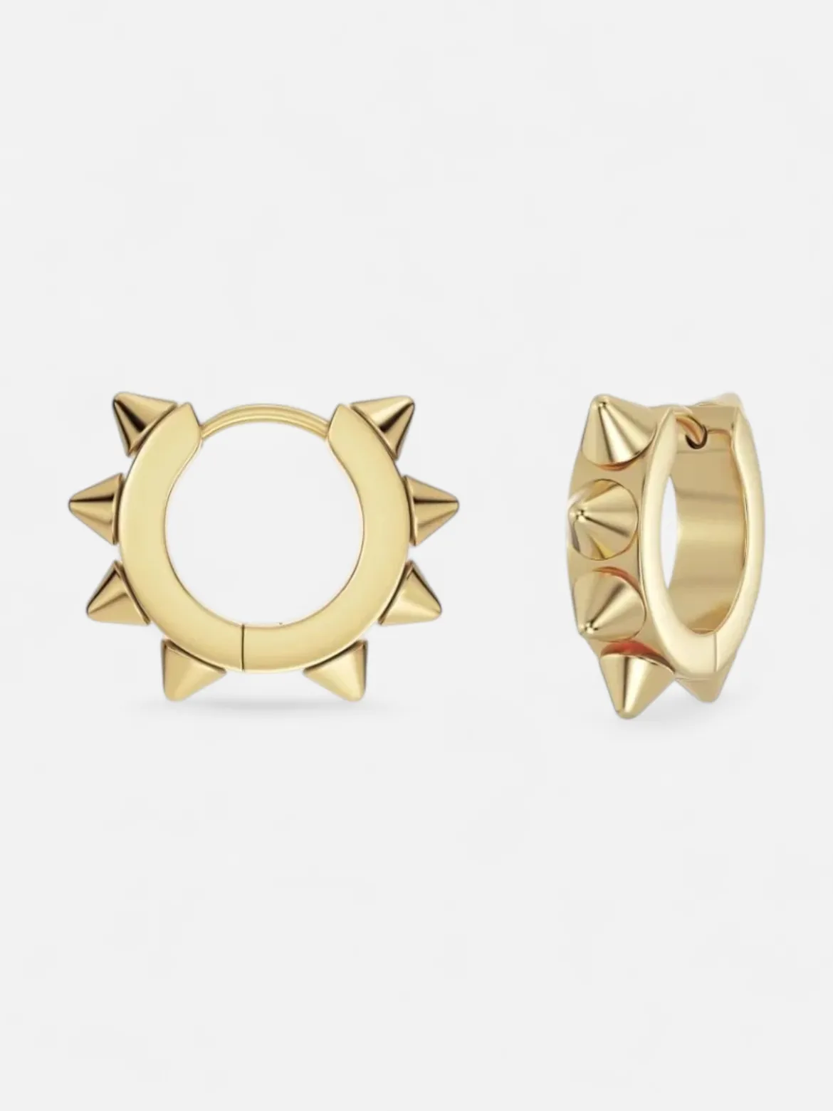 Edblad korvakorut Peak Hoops Icon M Gold, Gold pleated