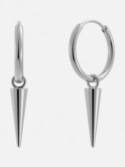 Edblad korvakorut, PEAK HOOPS STEEL Hopeanharmaa