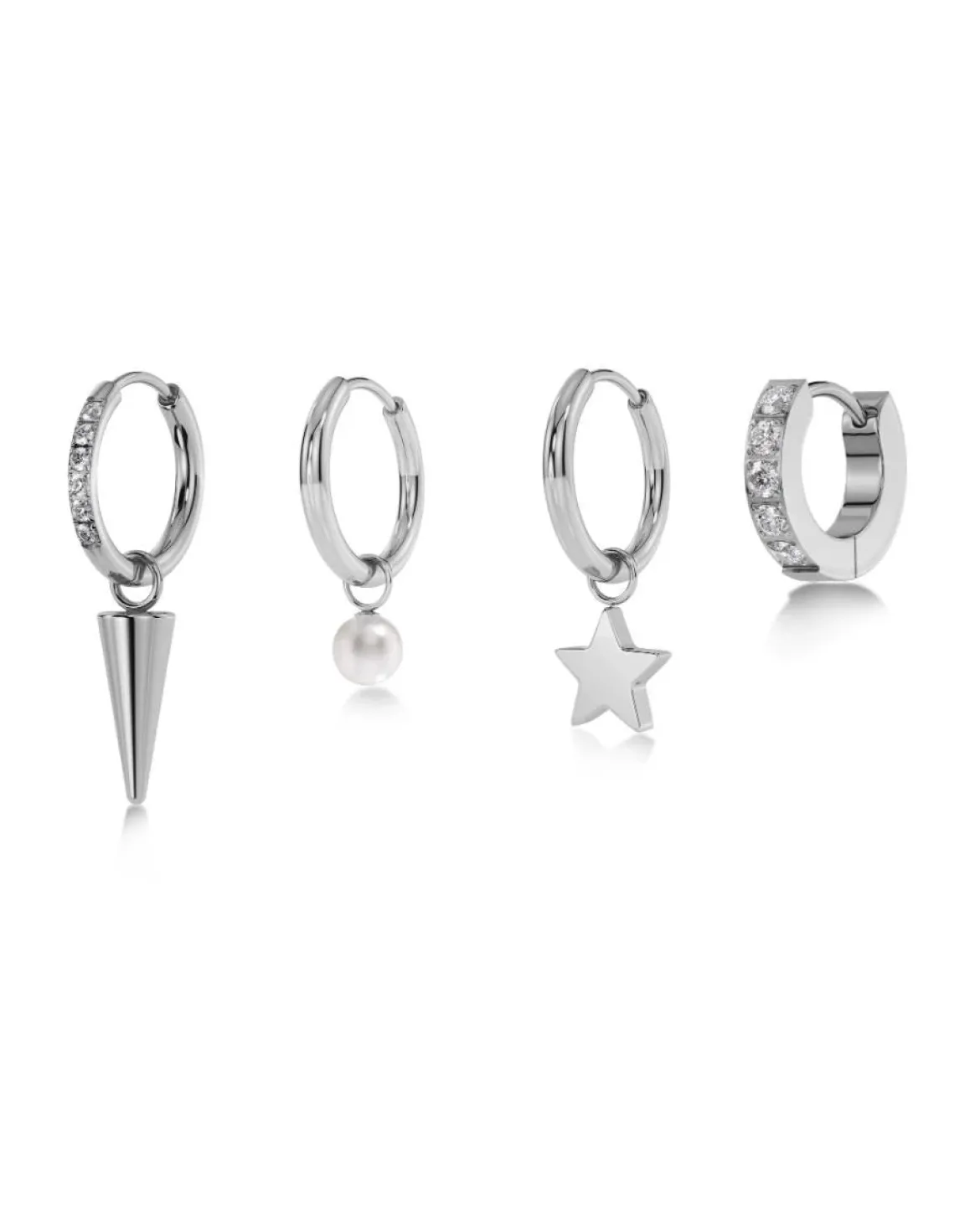 Edblad korvakorut Peak One Hoops Sirius Steel, Stainless steel
