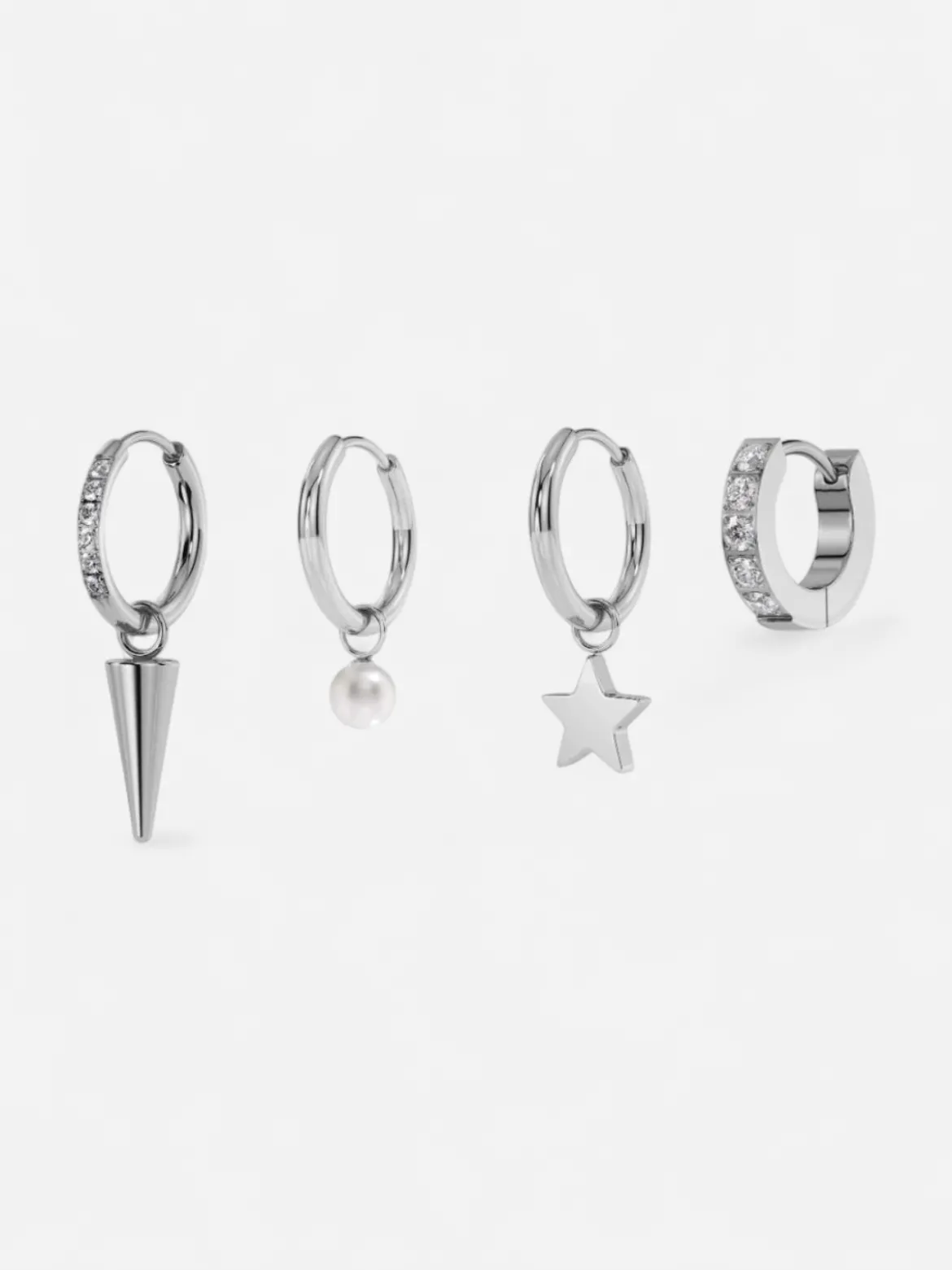Edblad korvakorut Peak One Hoops Sirius Steel, Stainless steel