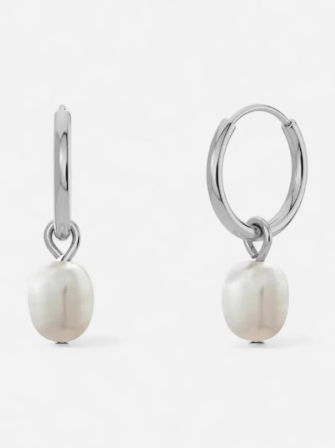 Edblad korvakorut Perla Hoops Steel, Stainless steel
