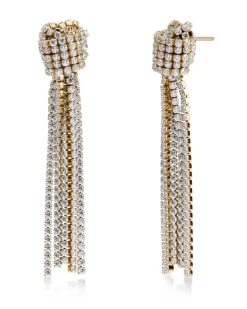Edblad korvakorut Revel Knot Earrings Gold, Gold pleated