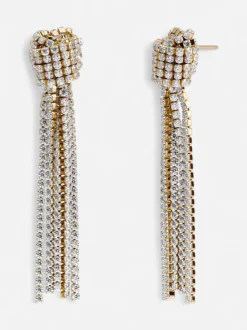 Edblad korvakorut Revel Knot Earrings Gold, Gold pleated