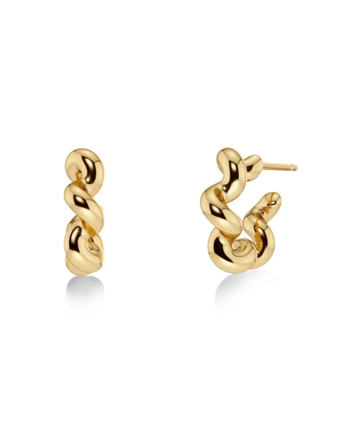 Edblad korvakorut Spiral Hoops S, Gold Pleated