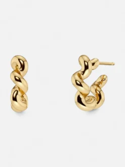 Edblad korvakorut Spiral Hoops S, Gold Pleated