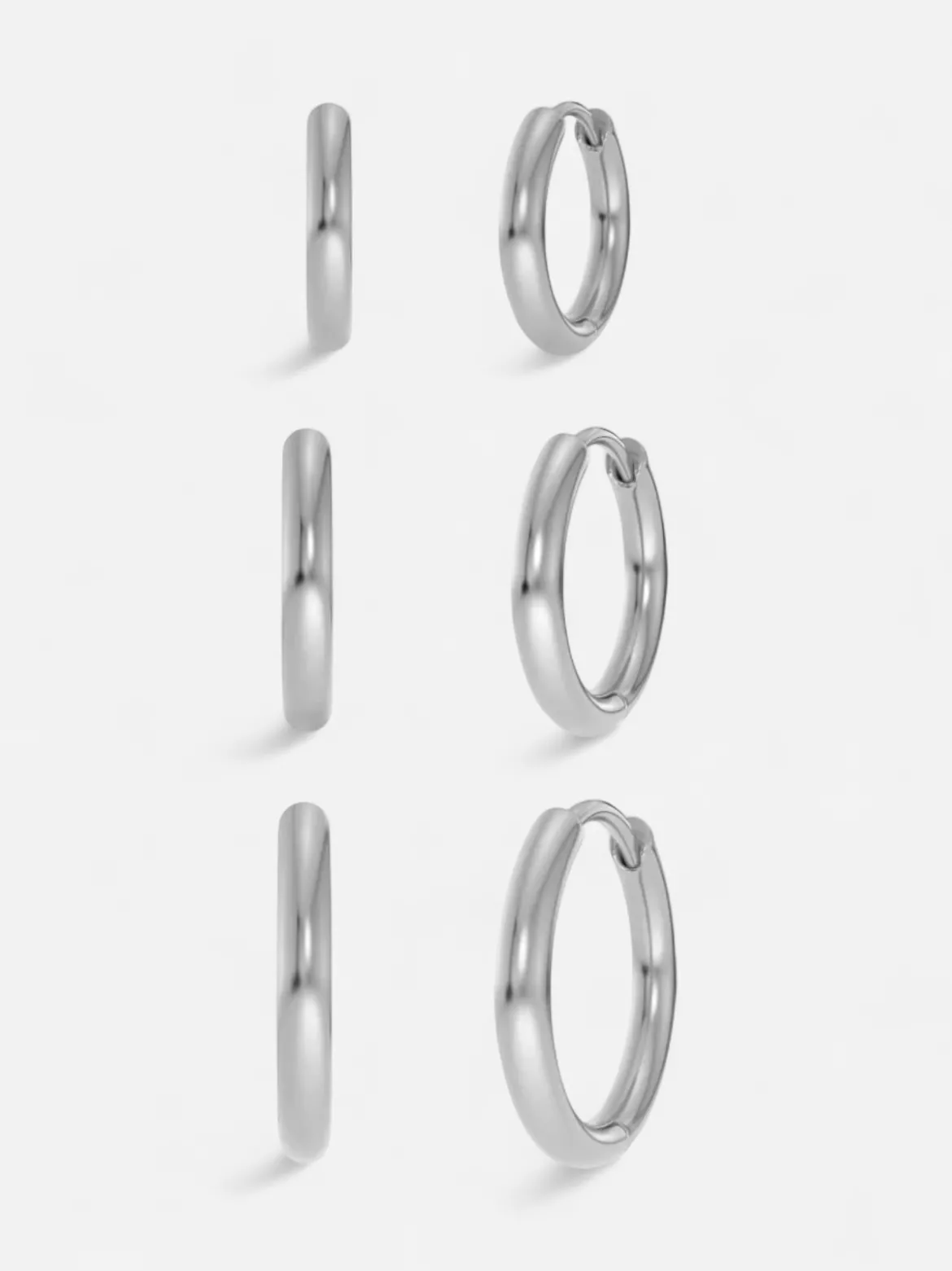 Edblad korvakorut Triple Pair Hoops Steel, Stainless steel