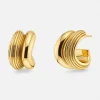 Edblad korvakorut Wildern Hoops S, Gold pleated