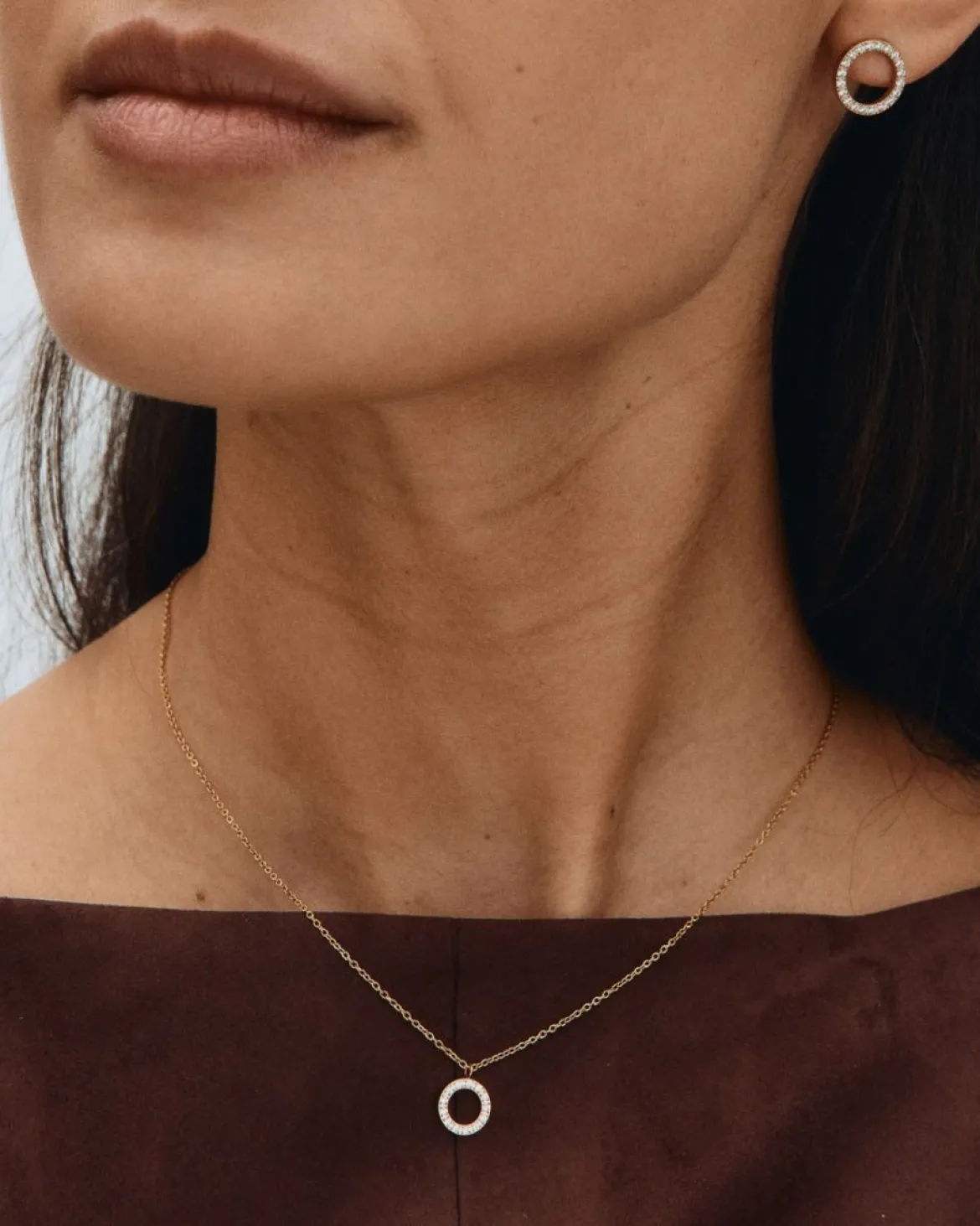 Edblad naisten kaulakoru Glow Necklace Mini, Gold pleated