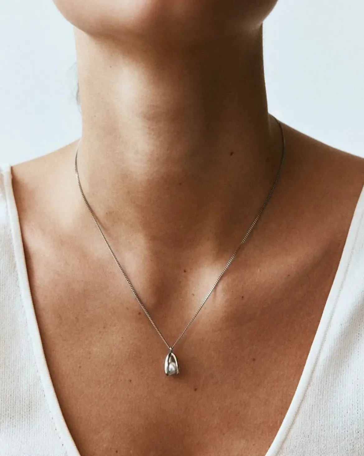 Edblad naisten kaulakorut Moonrave Necklace L, Silver