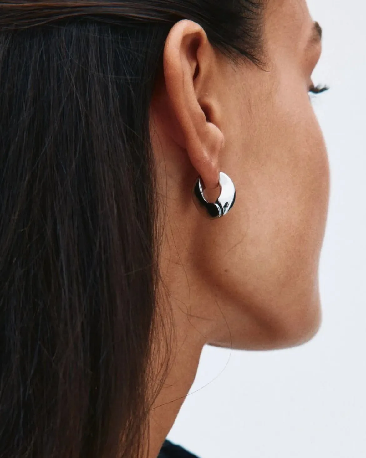 Edblad Naisten Korvakorut Azura Hoops L Steel, Stainless steel