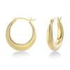 Edblad naisten korvakorut Flow Hoops S, Gold pleated
