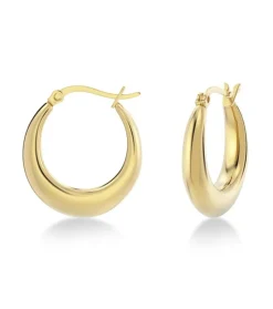 Edblad naisten korvakorut Flow Hoops S, Gold pleated