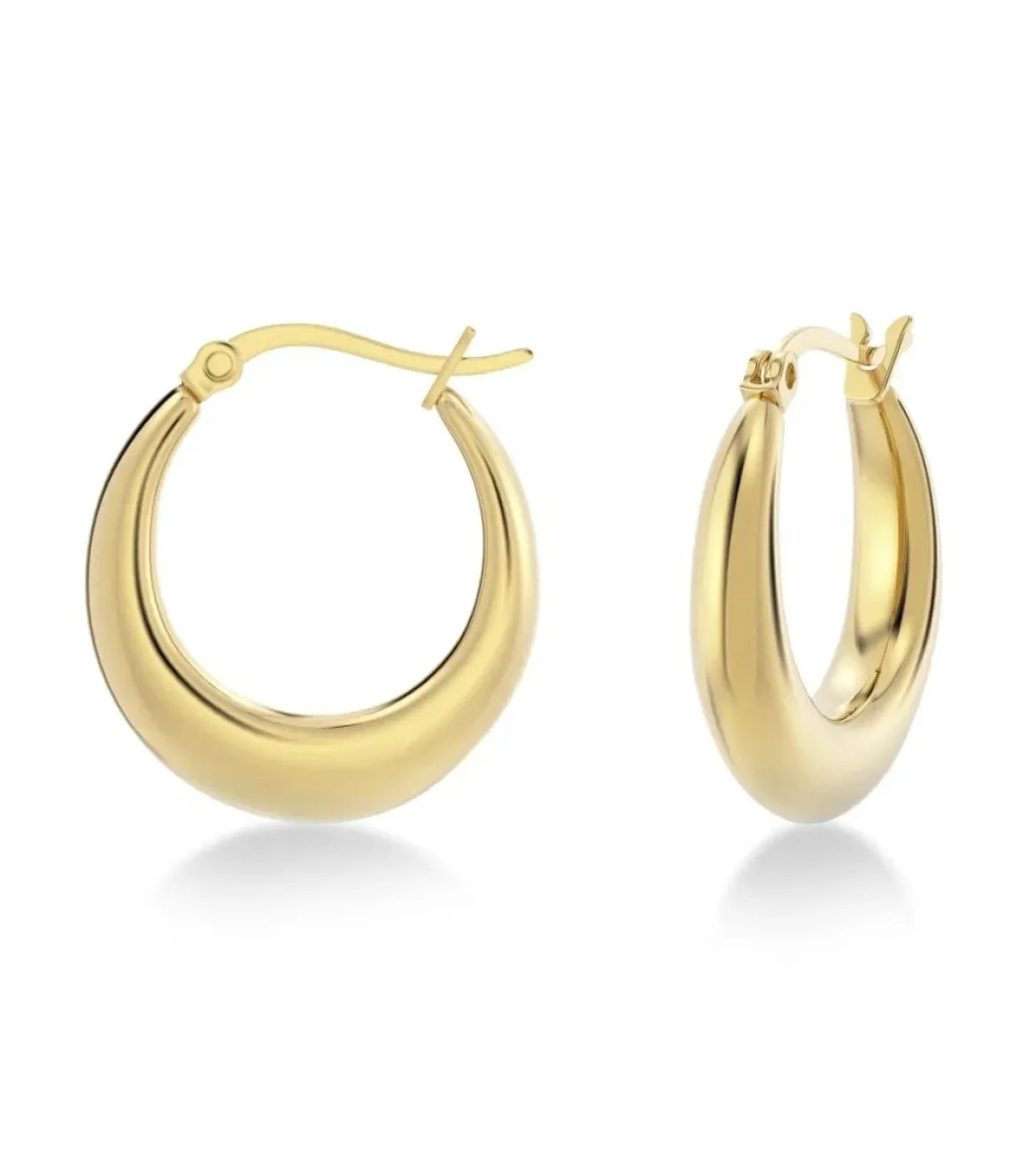 Edblad naisten korvakorut Flow Hoops S, Gold pleated