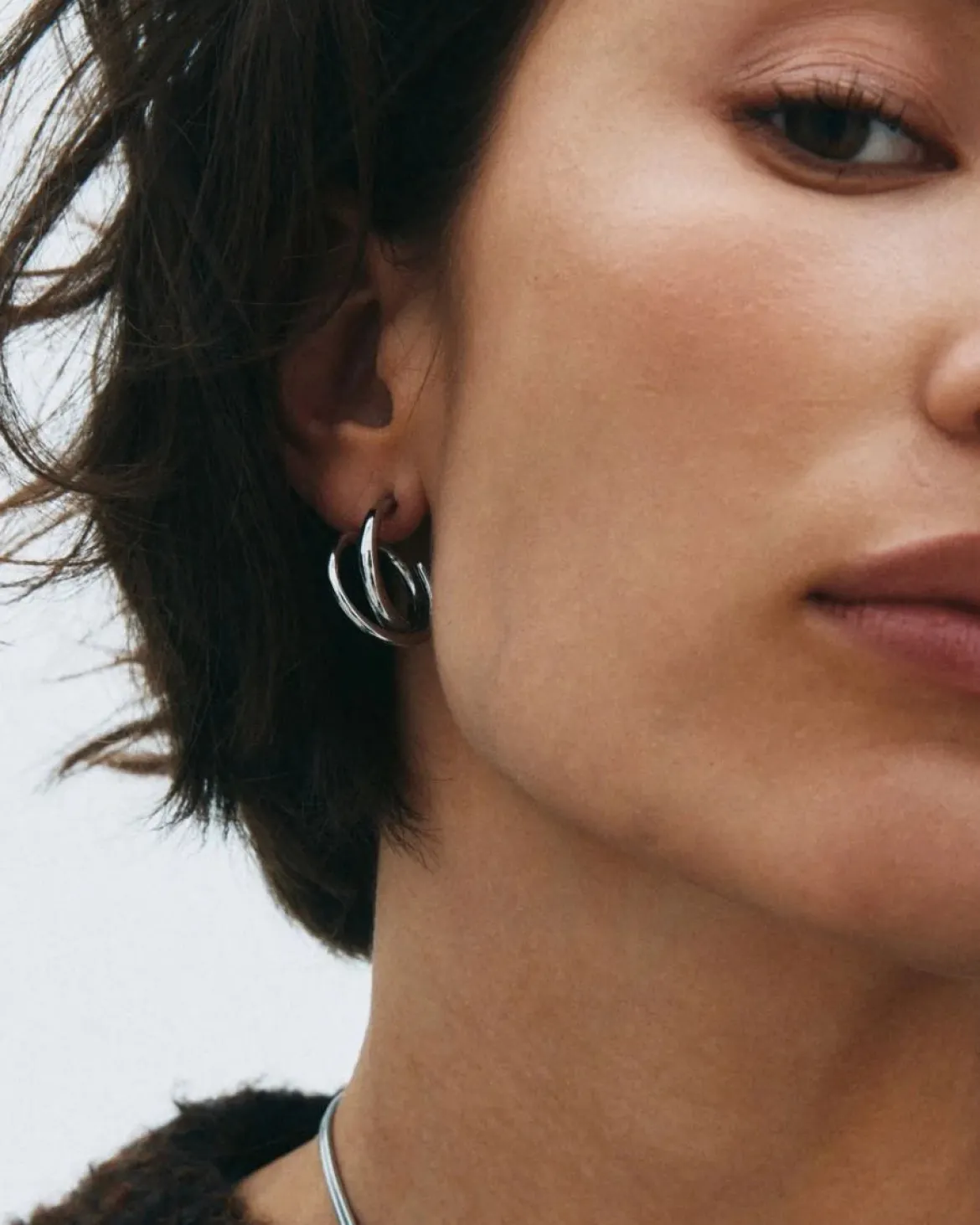 Edblad naisten korvakorut Nouveau Hoops, Silver