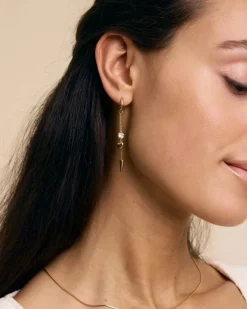Edblad naisten korvakorut Peak Hoops Multi Heart, Gold