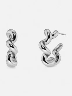 Edblad naisten korvakorut Spiral Hoops L, Stainless steel