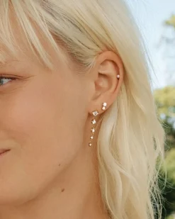 Edblad naisten korvakorut Teeny Earrings, Gold pleated
