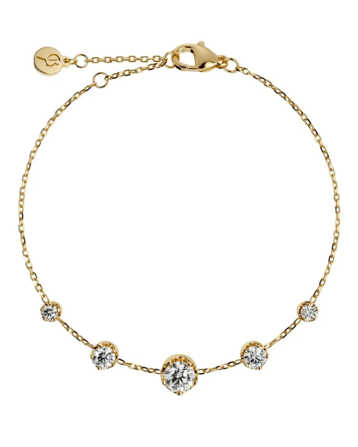 Edblad naisten rannekoru Teeny Bracelet Gold, Gold pleated