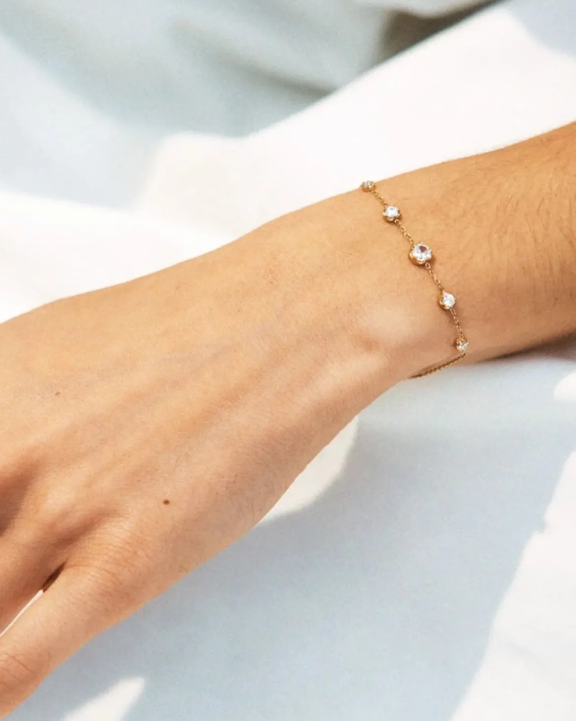 Edblad naisten rannekoru Teeny Bracelet Gold, Gold pleated