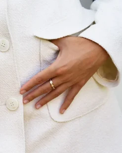 Edblad naisten sormus Josefin Ring, Gold pleated