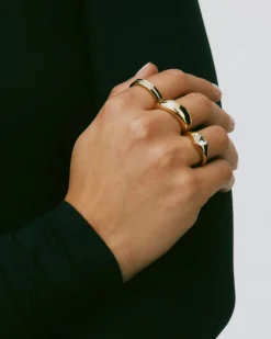 Edblad naisten sormus Josefin Ring, Gold pleated