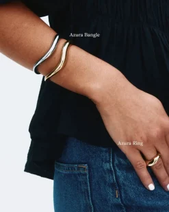 Edblad rannekoru Azura Bangle, Gold Pleated