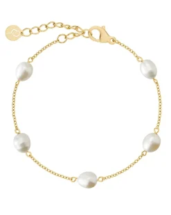 Edblad rannekoru, PERLA BRACELET MULTI STEEL Kullankeltainen