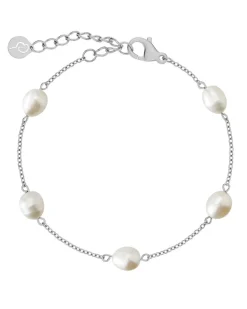 Edblad rannekoru, PERLA BRACELET MULTI STEEL Hopeanharmaa