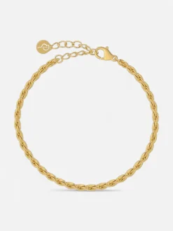 Edblad rannekoru Rope Chain Bracelet Gold, Gold pleated
