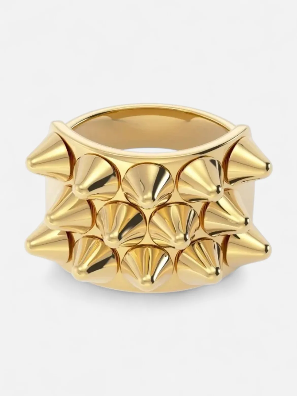 Edblad sormus Peak Ring Gold, Gold pleated