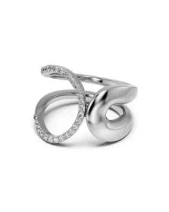 Edblad sormus, PLIÉ RING STEEL Hopeanharmaa