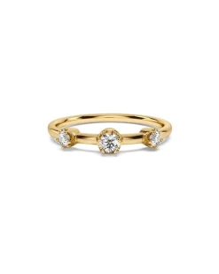 Edblad sormus Teeny Ring Gold, Gold pleated