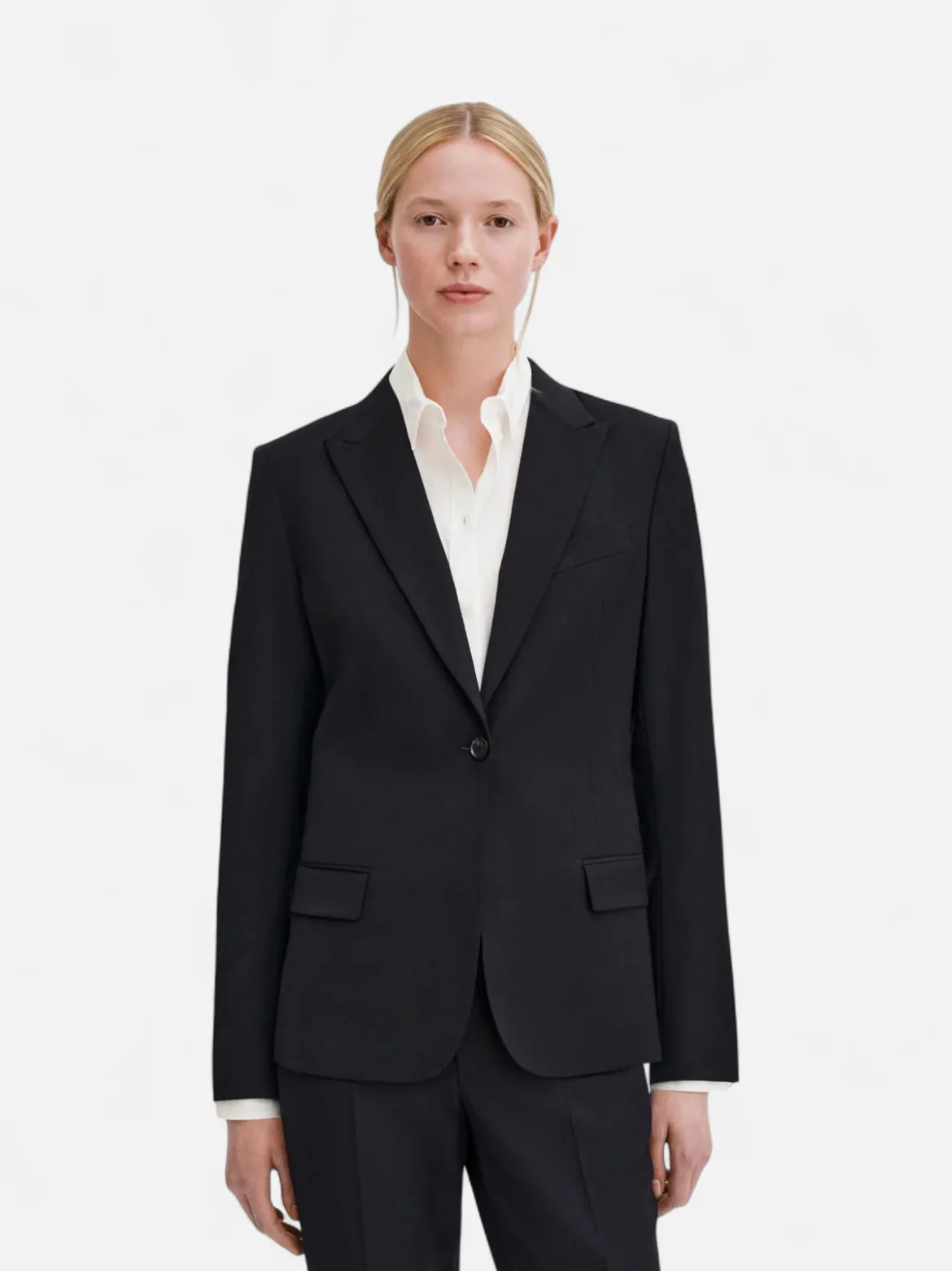 Filippa K naisten bleiseri Sasha Cool Wool Blazer, musta