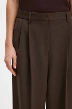 Filippa K naisten housut Darcey Wool Trousers, vaalea beige