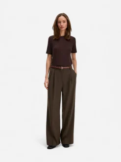 Filippa K naisten housut Darcey Wool Trousers, vaalea beige
