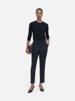 Filippa K naisten housut Emma Cropped Cool Wool Trouser, musta