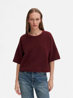 Filippa K naisten neulepusero Wool Yak Tee, punainen