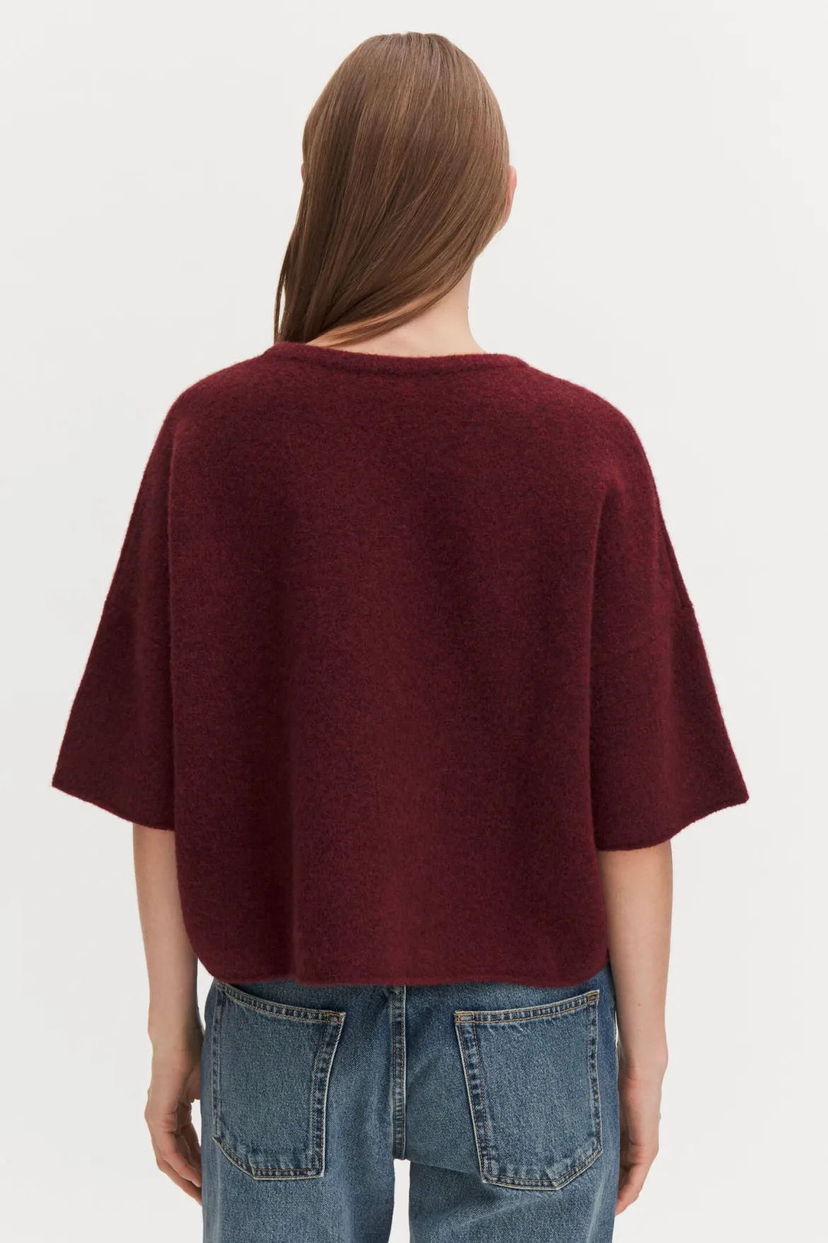 Filippa K naisten neulepusero Wool Yak Tee, punainen