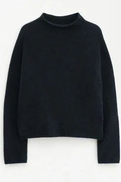 Filippa K naisten neulepusero Mika Yak Funnelneck Sweater, musta