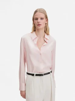 Filippa K naisten paitapusero Silk Shirt, vaaleanpunainen