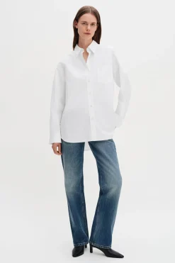 Filippa K naisten paitapusero Sammy Shirt, valkoinen