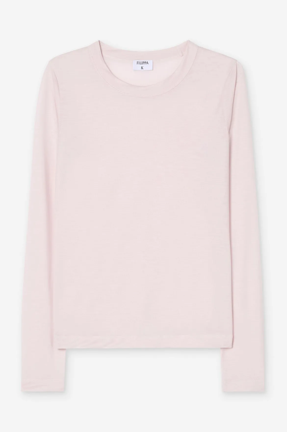 Filippa K naisten pusero Scooped Longsleeve Top, vaaleanpunainen