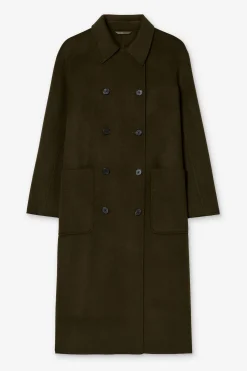 Filippa K naisten villakangastakki Amelia Doublé Coat, tummanvihreä
