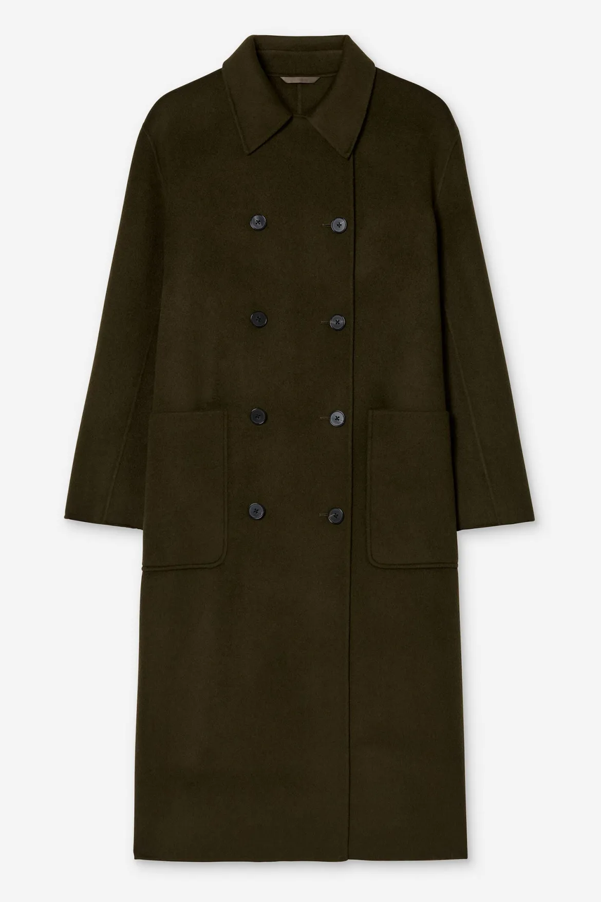 Filippa K naisten villakangastakki Amelia Doublé Coat, tummanvihreä
