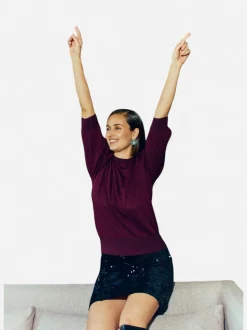 Freequent Glitta Pullover, Viininpunainen